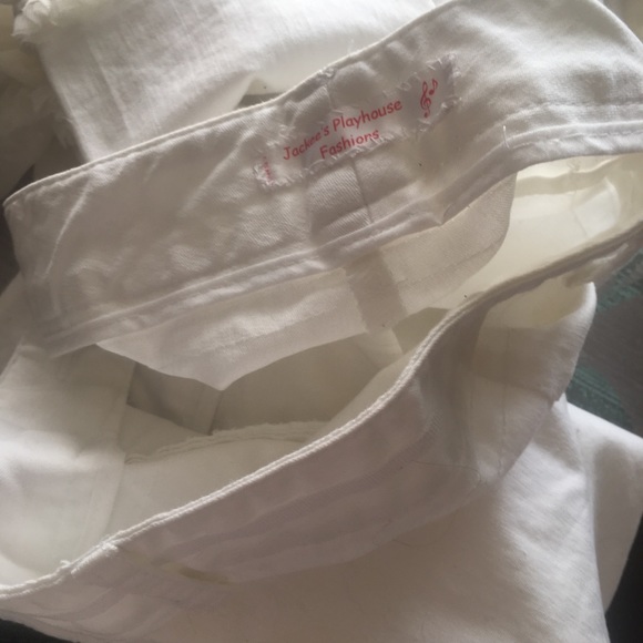 One of a kind white jeans trimmed in lace... - Picture 4 of 7